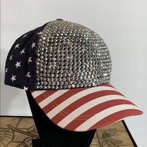 David and Young cap 4th July hat American flag